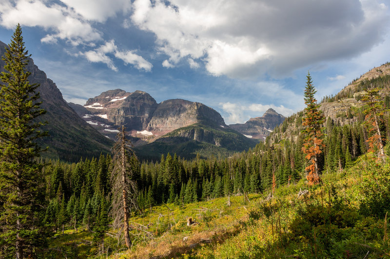 Mount Rockwell and Lone Walker Mountain from Dawson Pass Trail