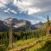 Mount Rockwell and Lone Walker Mountain from Dawson Pass Trail