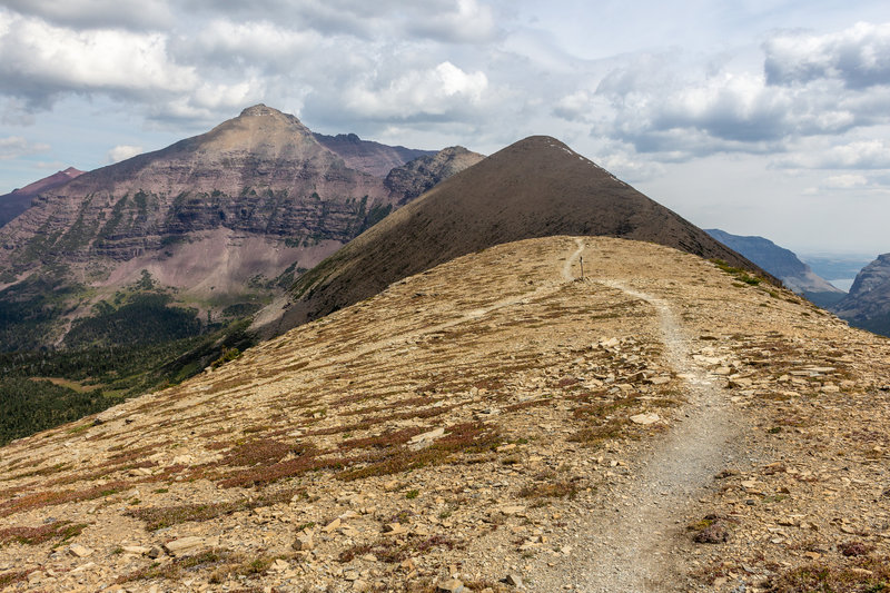 The junction of Pitamakan Pass Trail and Dawson Pass Trail