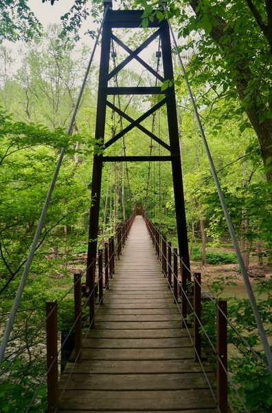 The Swinging Bridge along River Road.