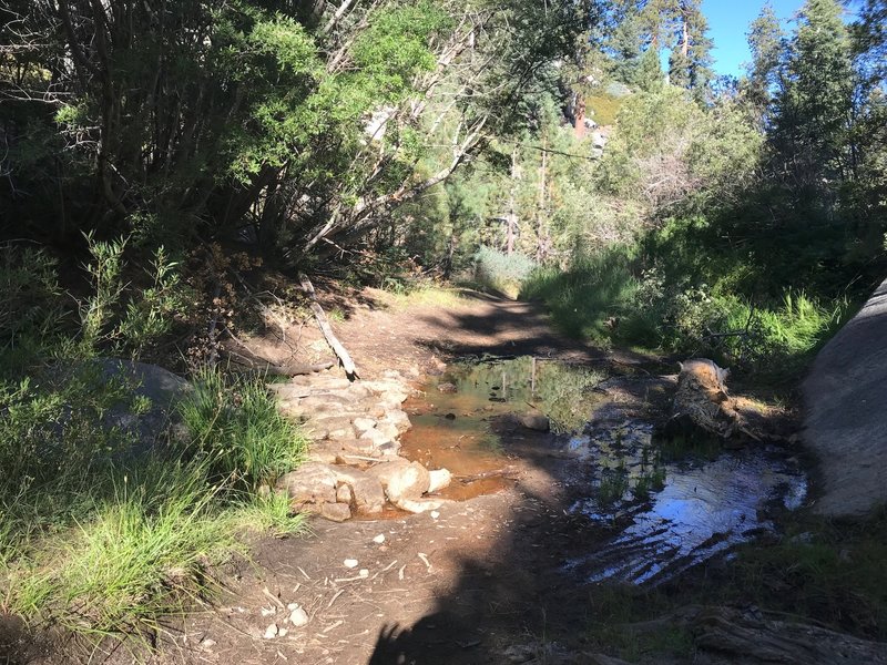 Water crossing on the trail.