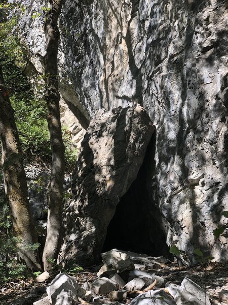 Just little holes on the side of the trail. This one is on the left side as soon as you pass the fifth bridge.