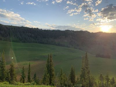 Above Lake Basin and "the chair" at sunrise.