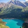 View of Grinnell Lake seen on the way to Grinnell Glacier