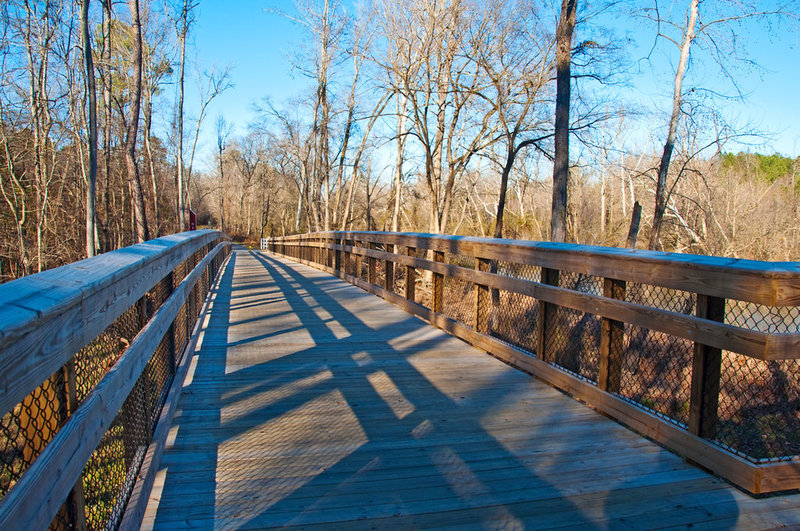 Buffaloe Road Athletic Park bridge, Neuse River Trail.