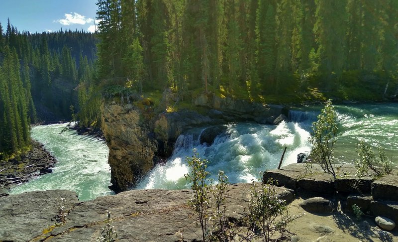 Snake Indian River cascades over Snake Indian Falls.