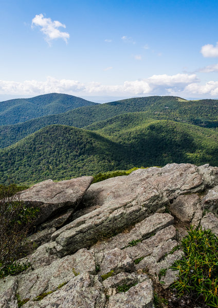 Rolling hills from the west summit