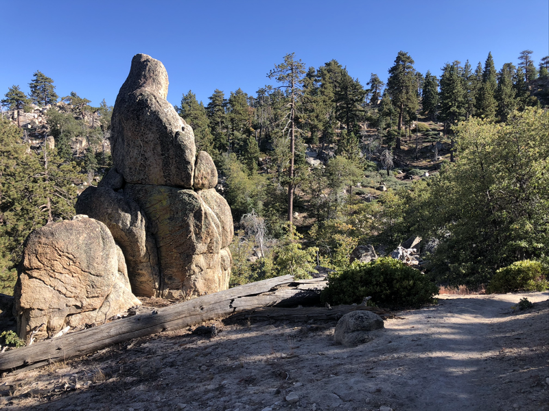 Boulders on the trail