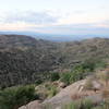 View of Gordon Hirabayashi campground from the Bug Springs portion of AZT Passage 11b