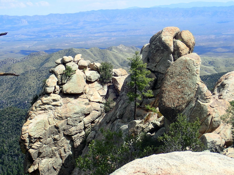 Breath taking view off the Green Mountain trail just before you arrive at the San Pedro Scenic overlook on Catalina Highway