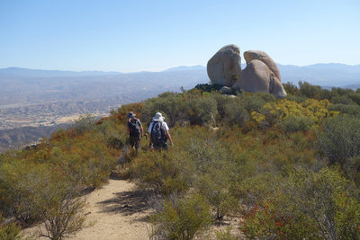 Two hikers returning from Wild Horse Peak