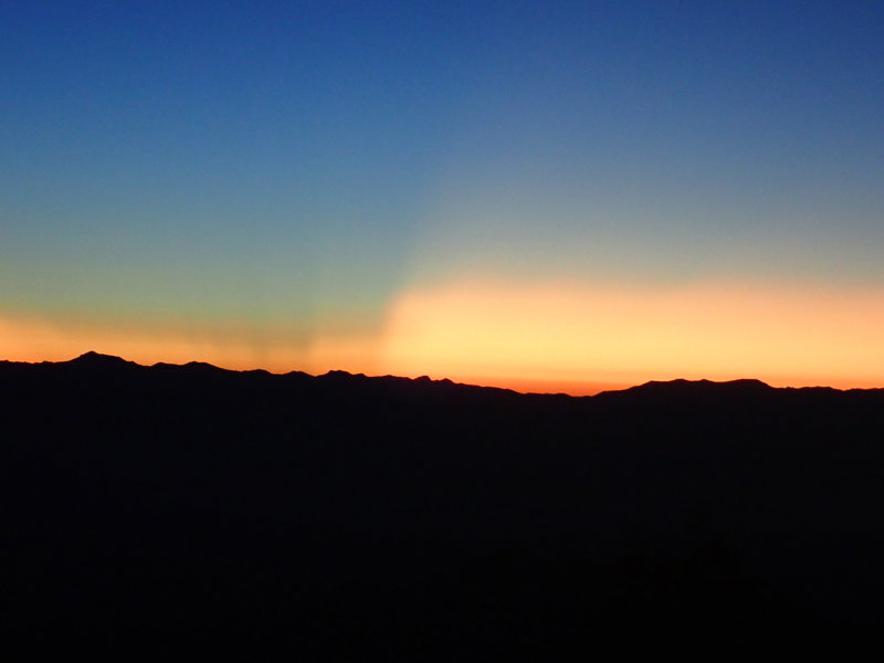 Sunrise view from the top of Oracle Ridge.