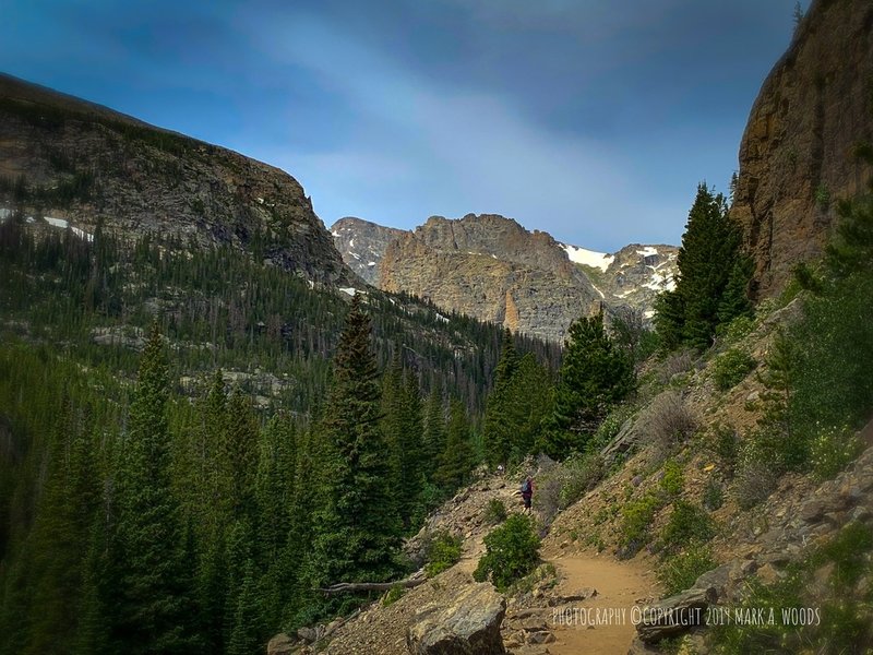 Glacier Gorge Trail to to Sky Pond and Andrews Glacier.