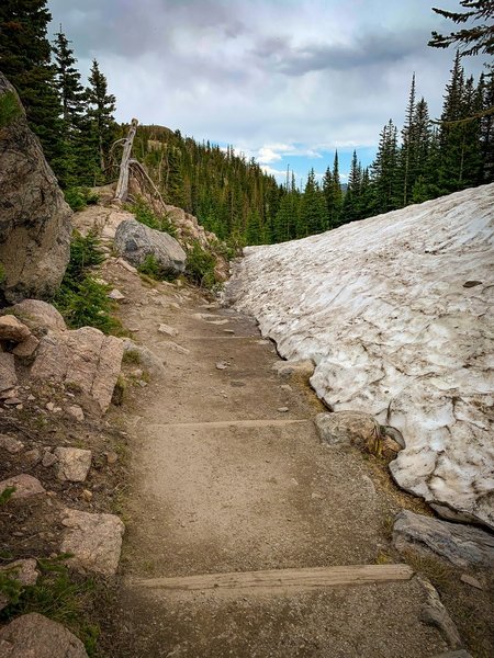 The trail down from Loch Lake.