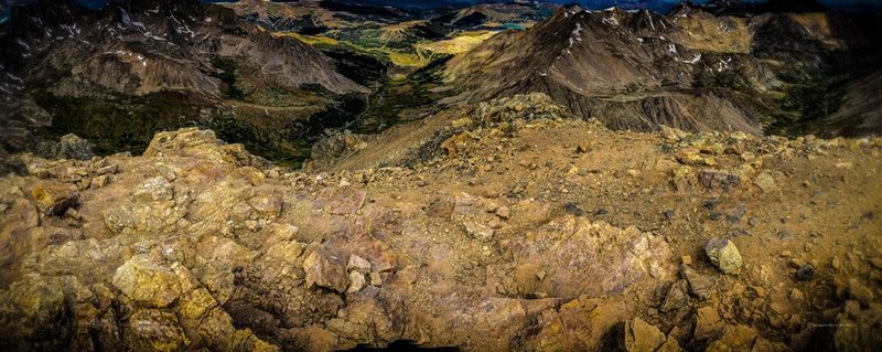 Early morning view southeast from the summit of Mount Democrat, 14,148,.