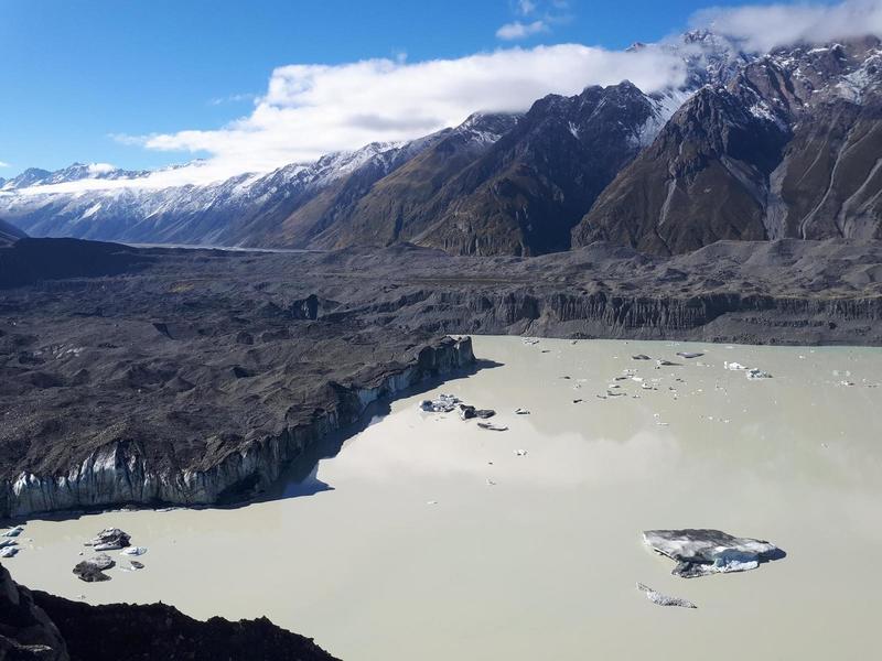 The edge of Tasman Glacier