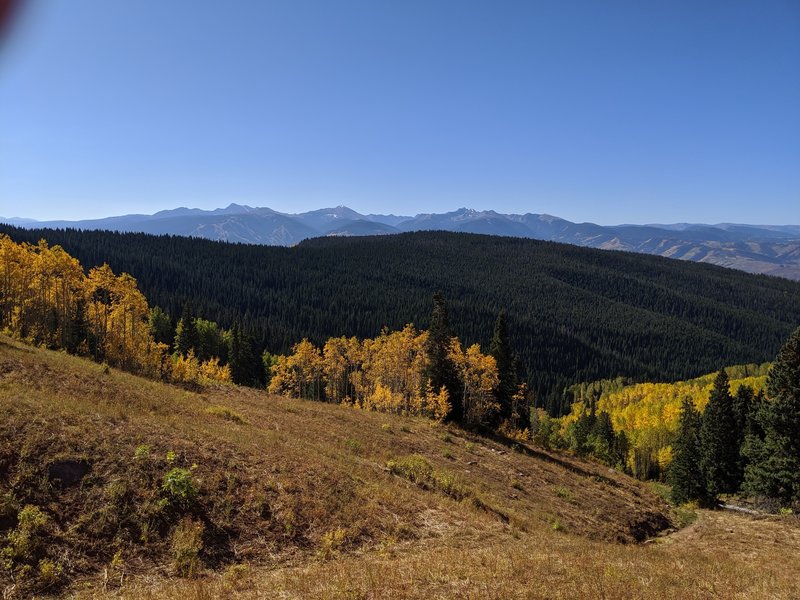 Vail, 10-mile range, Notch Mountain, Mt of Holy Cross, Mt Jackson, Beaver Creek.