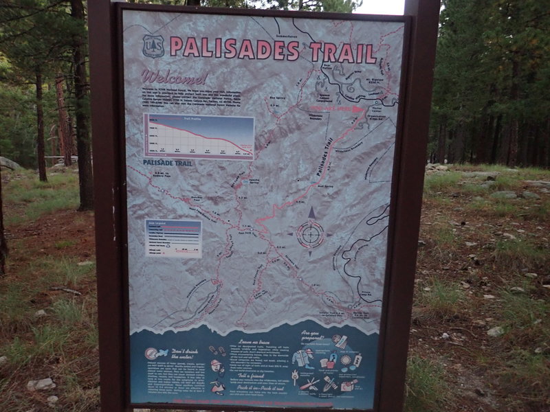 The trailhead at the Palisades #99 trail