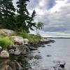 Standing on the edge of the Grassy Islands South campsite island looking northeast. Such an amazing experience camping on an island in the middle of a large lake all to yourself.  A truly unique National Park experience!