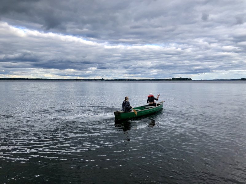 Canoeing on Kabetogama lake.