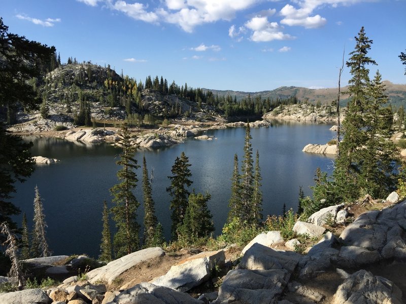 Lake Mary and more rocky trail.