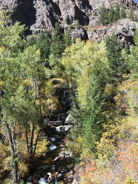 View of the bridge over No Name Creek