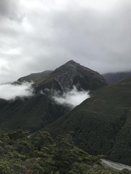 Looking across the valley at Mount Cassidy