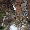 Approaching the rock archway the trail passes through