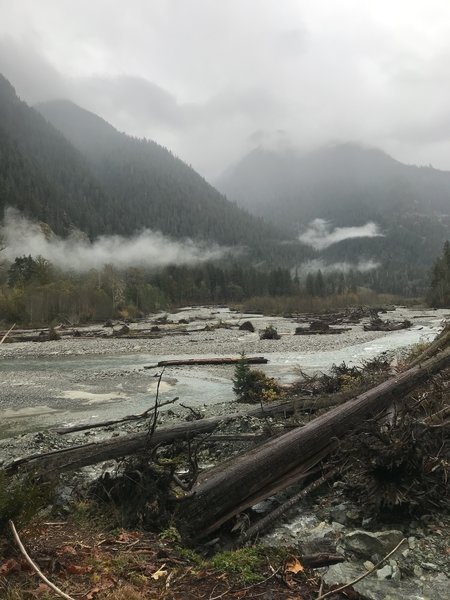 Baker River Trail upstream view