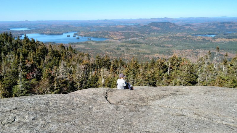 Top of Ampersand Mountain, viewing one of the Saranac Lakes