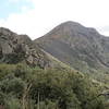 Approaching Riley Saddle with a nice view of Josephine Peak.