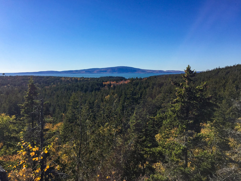 View of Cadillac Mountain from Anvil Overlook.