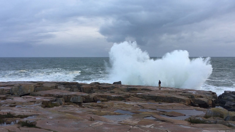 Surf at Schoodic after recent storm