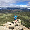 Well-deserved break at Island in the Sky overlooking Oil Well Flats BLM Recreation Area