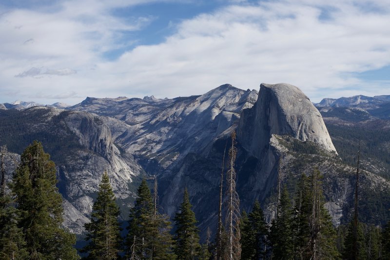 It takes a little work to get there, but you can enjoy some pretty spectacular views of Tenaya Canyon, Half Dome, and Clouds Rest.