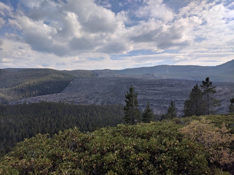 view of obsidian flow from trail