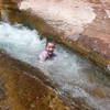 Sliding at Slide Rock State Park.