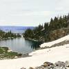 View of Ramshead Lake from the outlet of Lake of the Crags