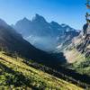 View of the Tetons from North Cascade Canyon as seen while ascending Paintbrush Divide