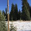 Nordic Ski Trail Marker F looking north