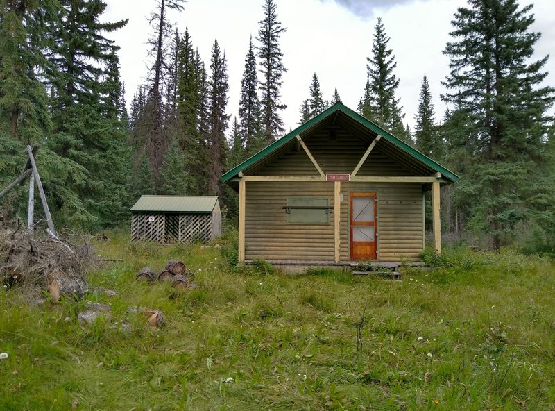 The Shalebanks Warden Cabin on the North Boundary Trail.  One of several Parks Canada cabins used for maintenance, etc. these historical working wardens cabins are about a century old.