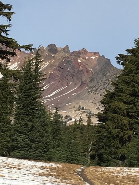 Broken Top.  Turn around and you see Bachelor.  Stunning views!