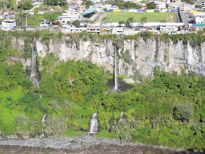 Waterfalls from Banos into the canyon
