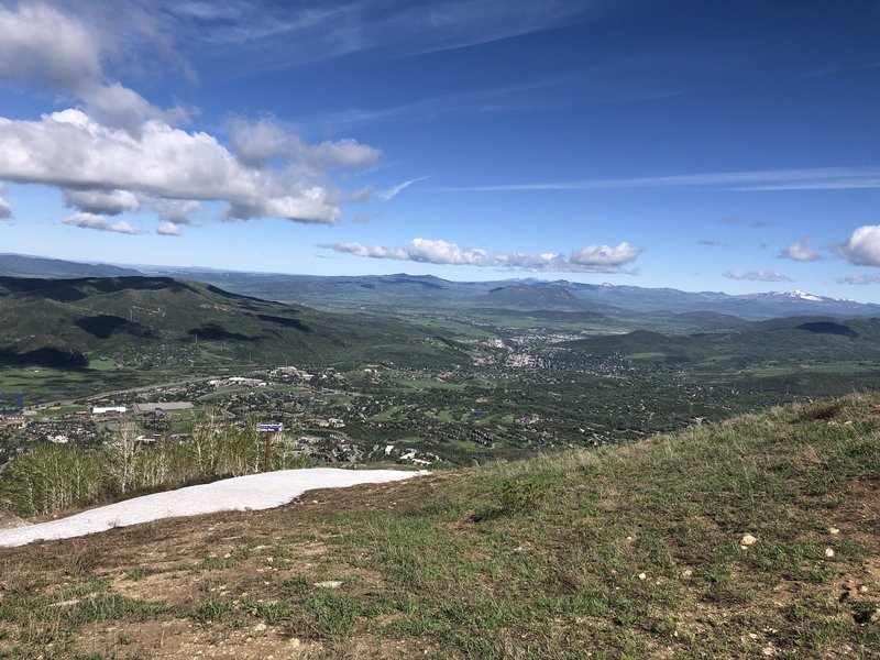 Near the gondola. Beautiful view of Steamboat.