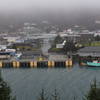 Channel view of ferry terminal