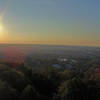 An evening view of Birmingham's west side from Vulcan