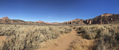 At the start of the hike before descending into the canyon.