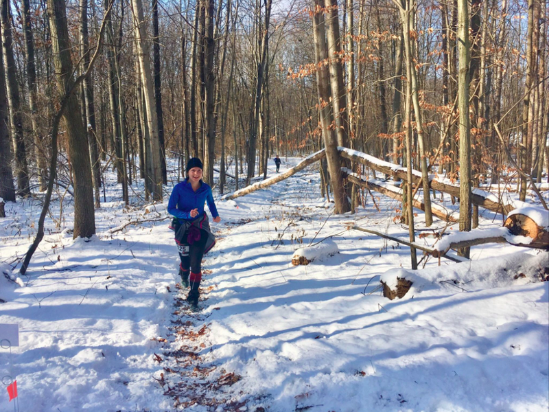 A runner making loops out of the WTF course in December.