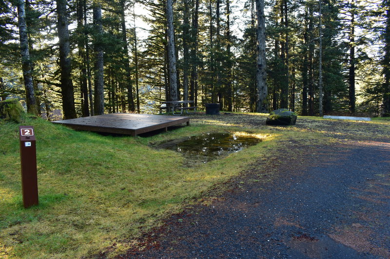 one of 8 tent camping sites