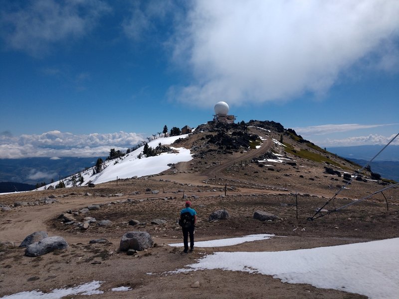 The NEXRAD "soccer ball" on the summit of Mount Ashland